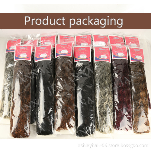 Julianna Wholesale For Black Woman Water Wavr Body Wave Afro Kinky Straight High Quality Synthetic Material 28Inch Ponytail